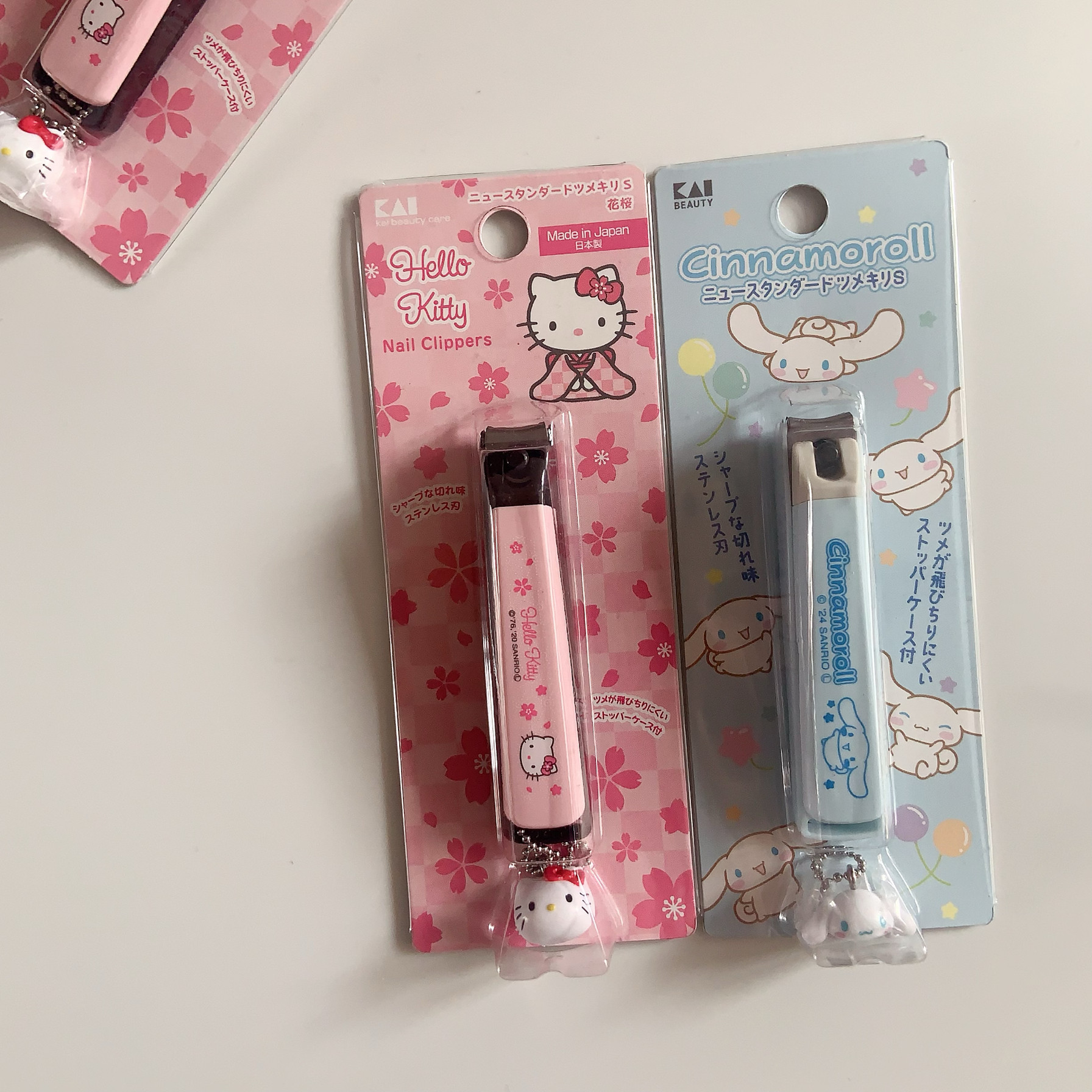 现货日本KAI贝印小白狗kitty指甲剪指甲刀防飞溅指甲钳 日本制