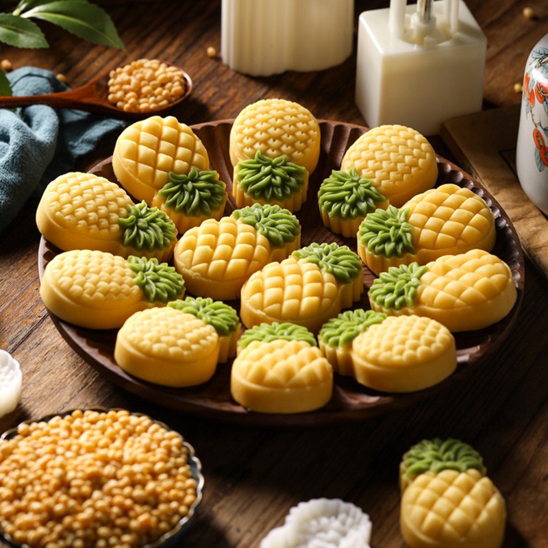 月饼模具菠萝凤梨酥迷你形状冰皮绿豆糕压模器广式紫薯山药糕压花