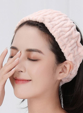 洗脸带宽束发带女网简约化妆头套