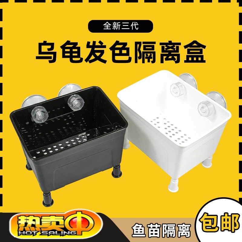乌龟隔离盒乌龟苗黑白发色盒鱼缸孔雀鱼孵化盒饲养盒多功能隔离