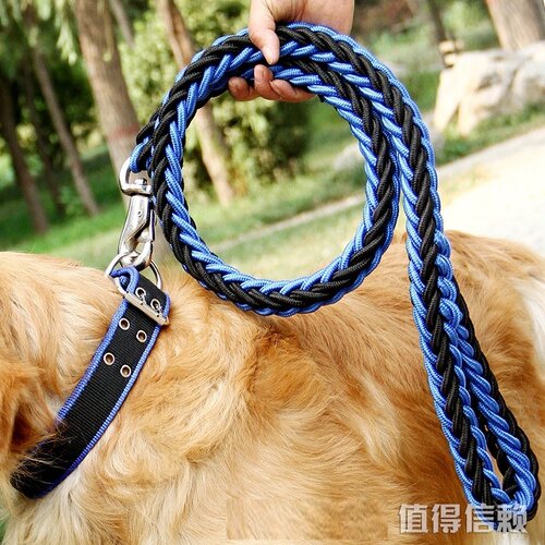 狗狗牵引绳大型犬专用狗绳金毛狗绳子防咬断狗链子狗脖圈p绳p链
