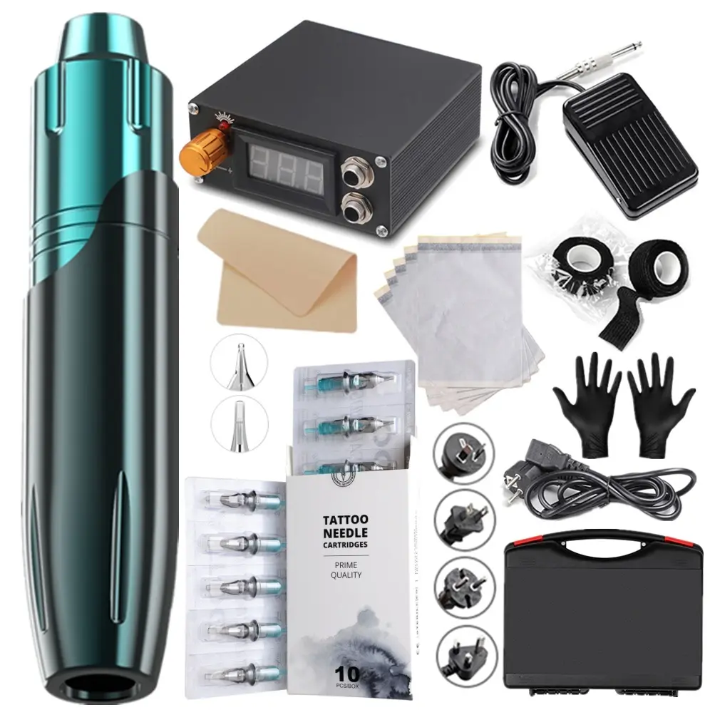 绣龙纹身机套装纹身笔初学者全套马达机纹身机一体机纹身器材