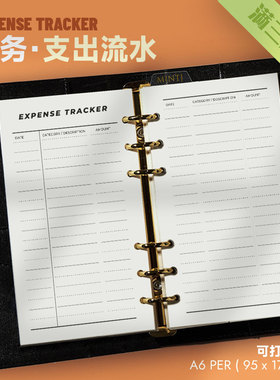 财务 | 支出流水Expense可打印手账内页分析统计财务规划理财预算