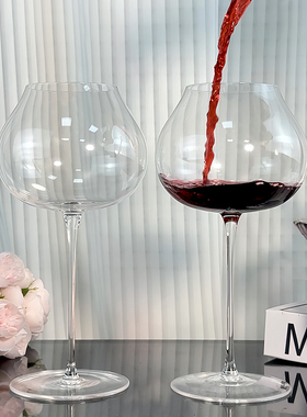洋葱杯家用葡萄酒杯高脚杯玻璃杯红酒杯北欧奢华简约网红细杆酒杯