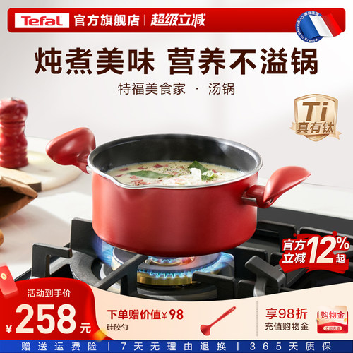 特福家用法式双耳汤锅