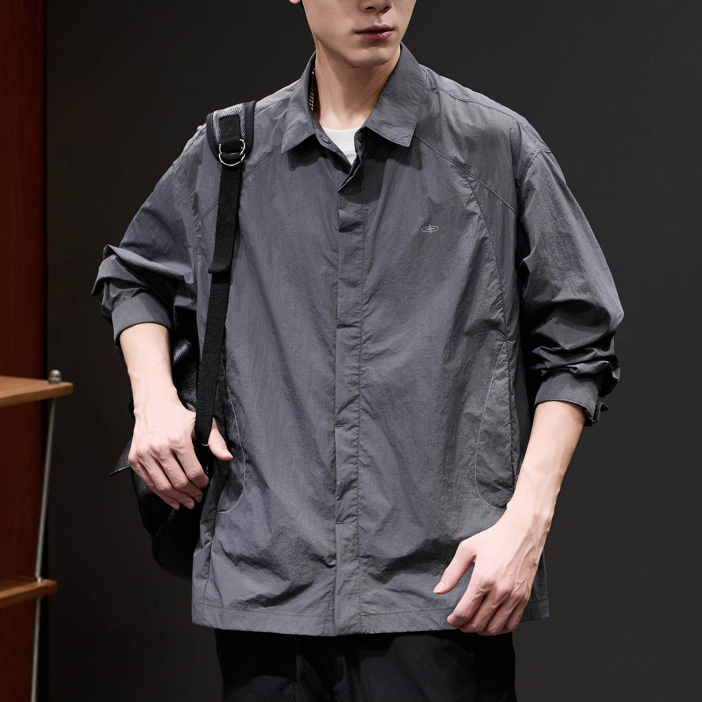UPF50+防紫外线连帽防晒衣男士外套夏季新款户外轻薄透气钓鱼服男