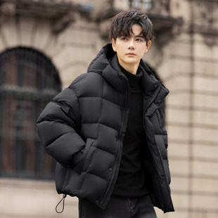 男士2025新款冬季羽绒服短款加厚高充绒量泡芙保暖青少年龟背外套