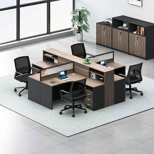 办公屏风位职员电脑桌6人位屏风卡座财务工作台办公室桌椅组合