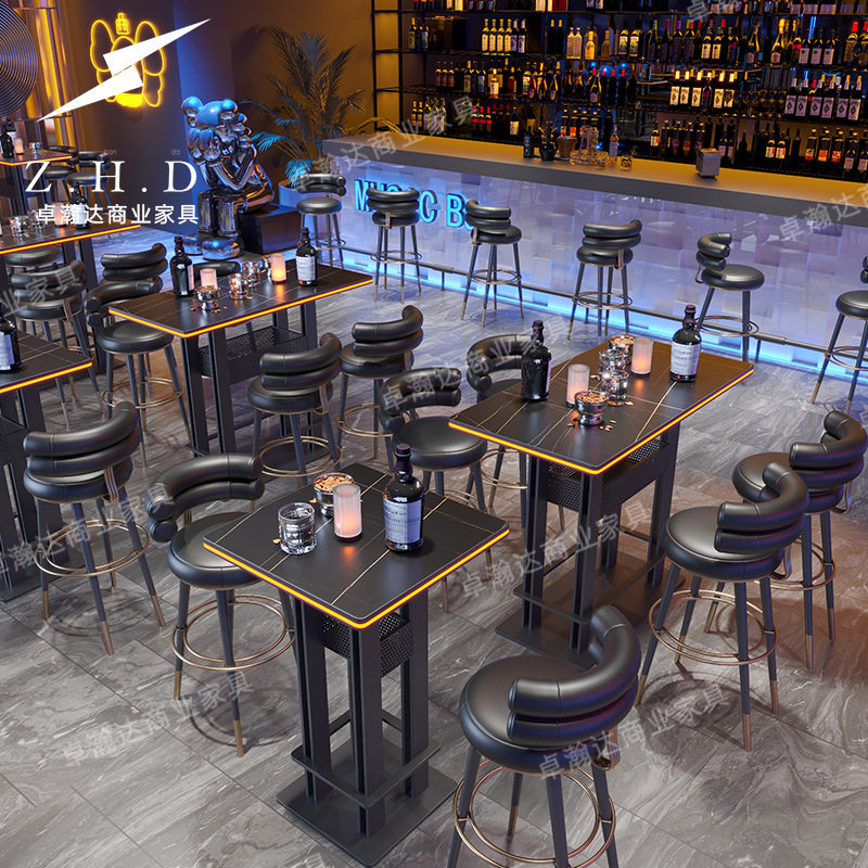 酒吧发光桌高吧椅夜场散台铁艺高脚凳音乐清吧卡座沙发桌椅组合,商业/办公家具,酒吧台,淘宝优惠券,粉丝福利购,淘宝优惠卷