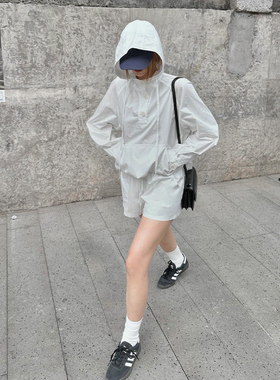 南油小众原创设计mskin6  2024夏季新款简约白色高级感防晒套装女