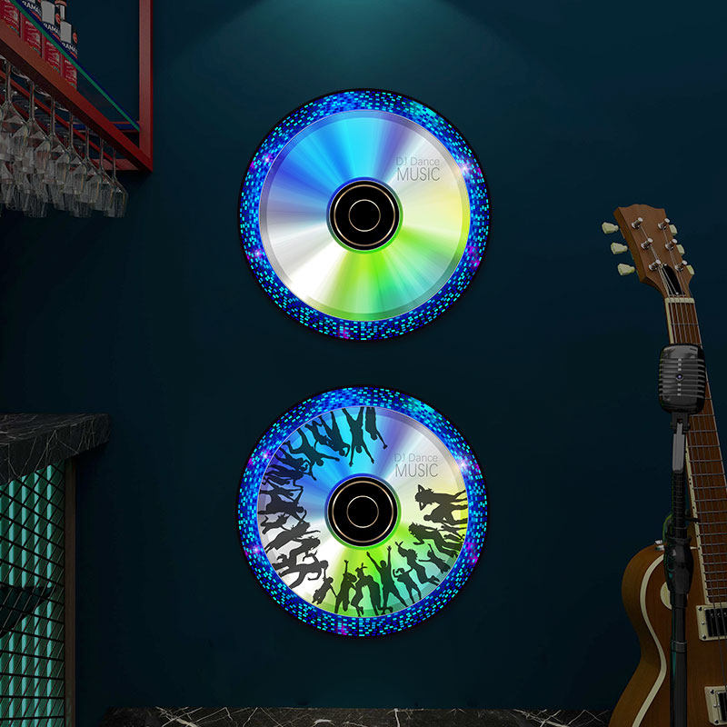 夜店酒吧装饰画LED灯KTV圆形霓虹发光壁画烧烤店电玩城台球室挂画,家居饰品,现代装饰画,淘宝优惠券,粉丝福利购,淘宝优惠卷