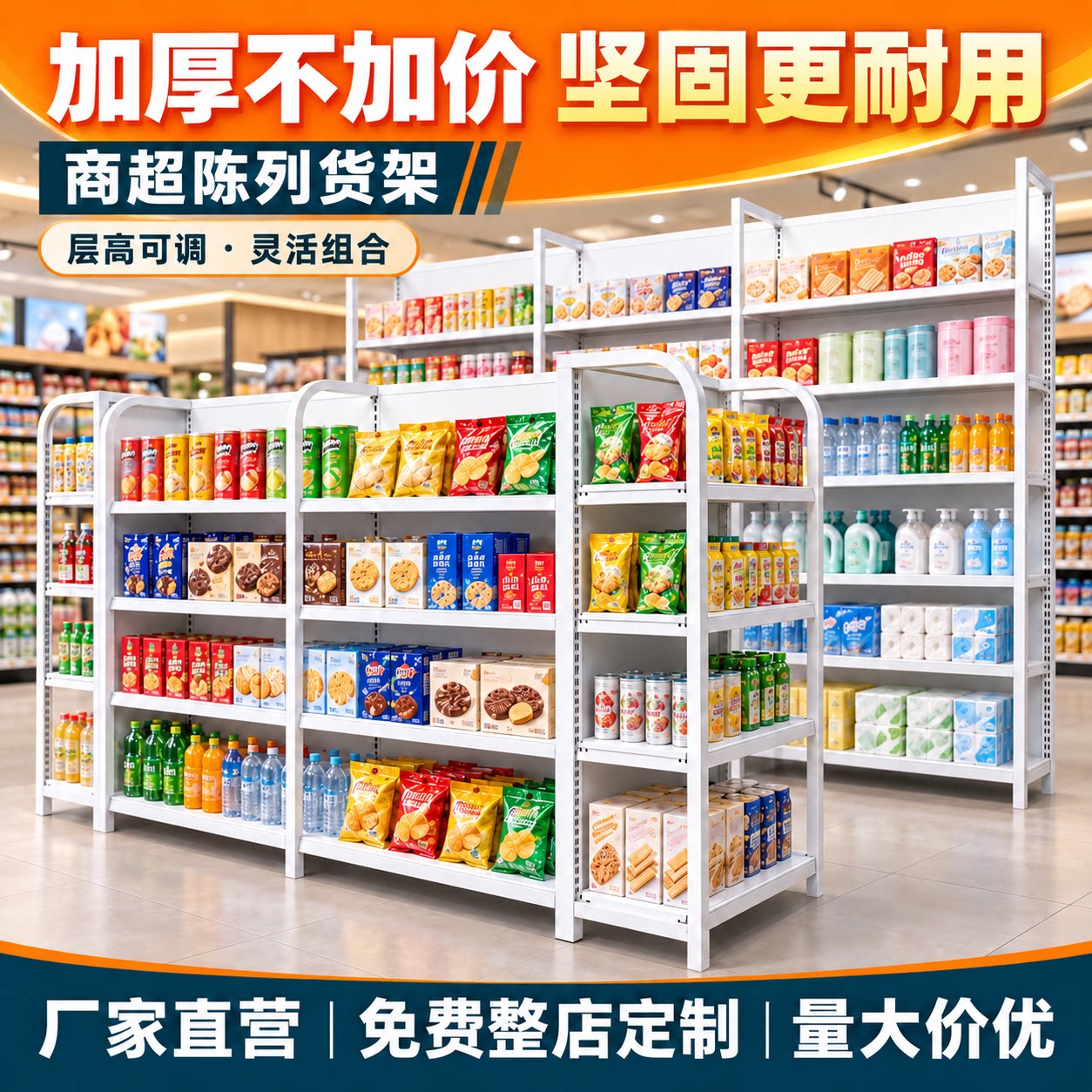 超市货架展示架商店小卖部便利店超市货架