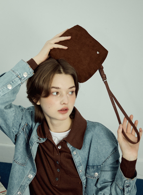 大小波 原创麂皮绒斜挎小方包单肩磨砂通勤Cube Orlando百搭韩系