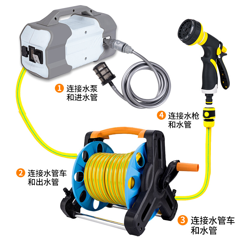 浇菜充电抽水泵家用小型自动浇花神器户外农用田园灌溉锂电抽水机