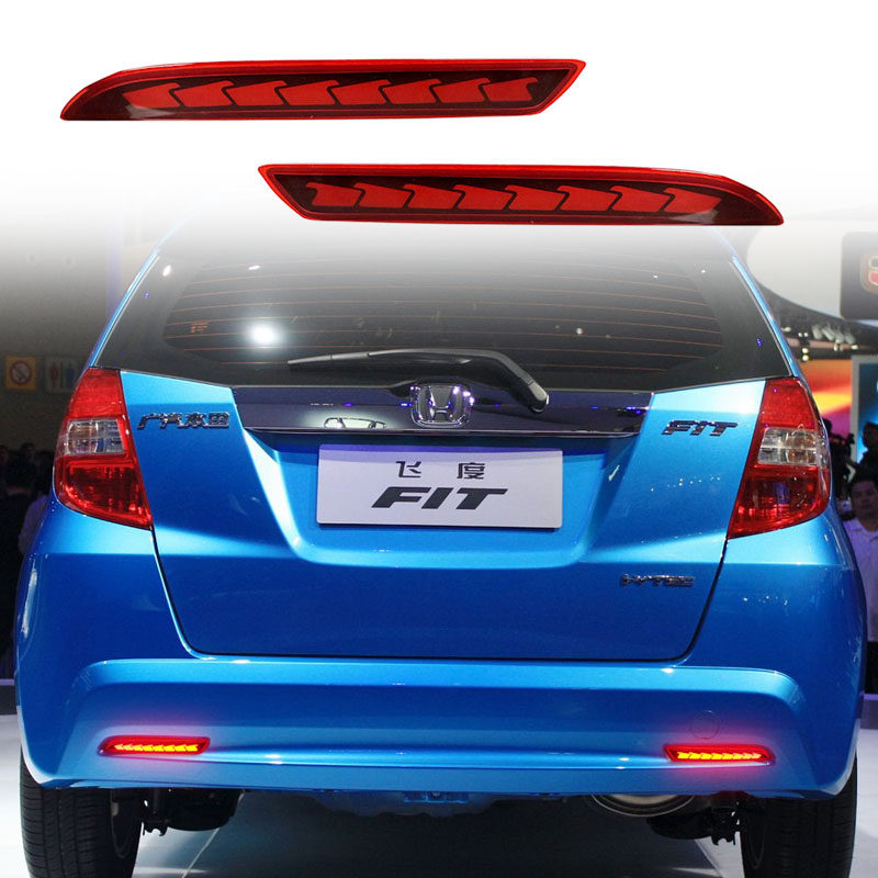 适用于11-13款本田飞度改装LED高亮后杠灯专用领航灯刹车灯警示灯