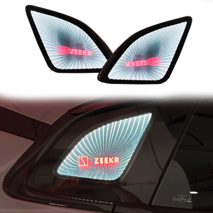 适用于极氪001专用三角窗氛围灯改装LED行车装饰灯车窗发光灯