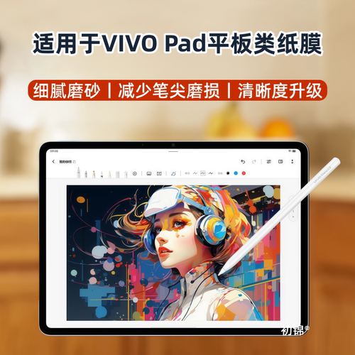适用vivo平板pad5e类纸膜Pad3Pro磨砂膜pad2防反光PadAir11.5水凝膜12.1寸书写绘画膜iQOOPad5/3pro屏幕软膜