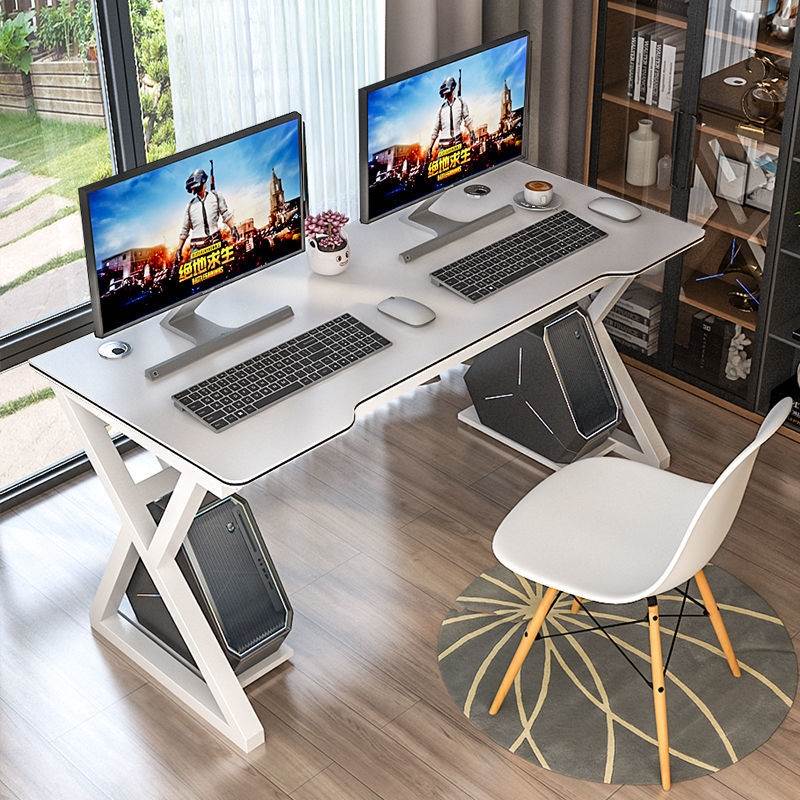 直播桌子主播用专用电脑桌椅子一套台式可放主机简约现代电竞桌 住宅家具 电脑桌 原图主图