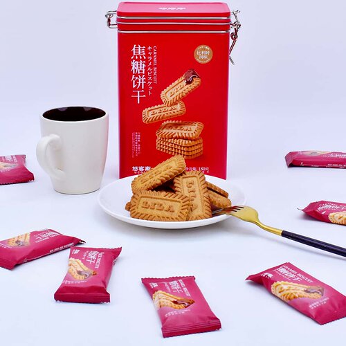 焦糖味饼干早餐下午茶点心小零食