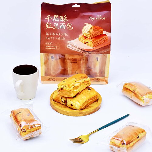 千层酥红豆面包学生早餐面包点心