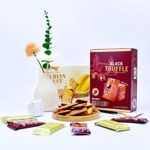 食粒食力榴莲酱夹心饼干点心零食