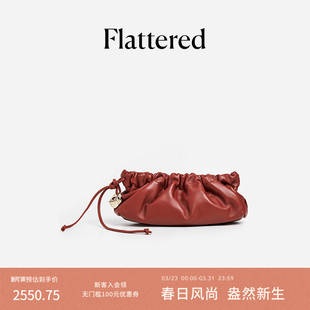 Cissi女士羊皮红色单肩斜挎云朵包手拿宴会包 Flattered 礼物