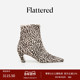 靴尖头高跟短靴显瘦瘦靴踝靴2026新品 Flattered Xena女士麂皮时装