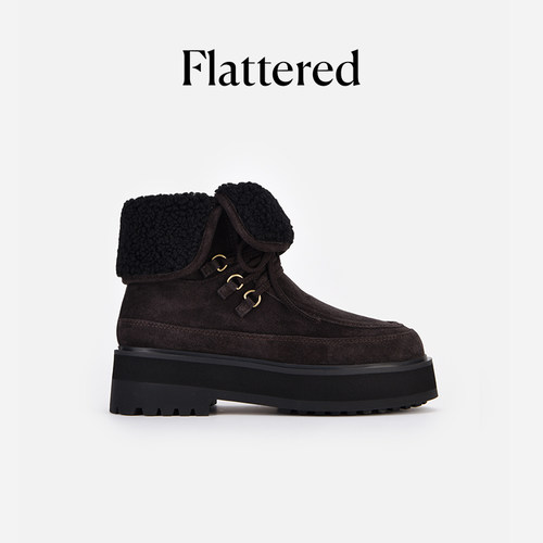 Flattered冬季保暖羊毛雪地靴