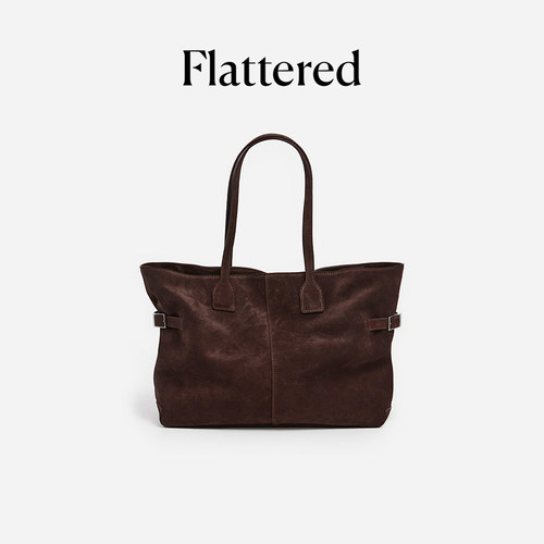 Flattered真皮大容量托特包新款