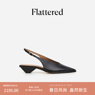 新款 Flattered 浅口单鞋 通勤包头凉鞋 Avalon女士羊皮尖头高跟鞋