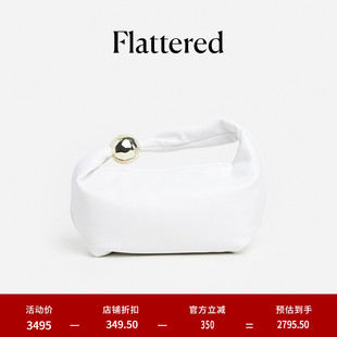 Astrid真皮包包女新款 Flattered 枕頭包金珠手提包斜挎單肩腋下包