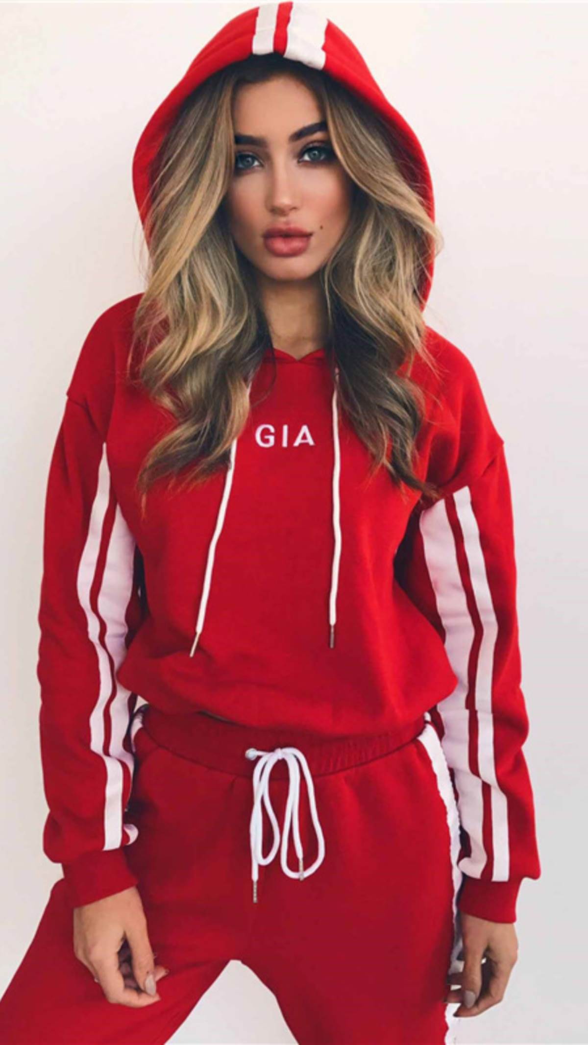 women winter clothes sports suit 2pcs hoodie pants coats