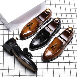 Men PU Leather Shoes Man Bussiness dress Shoes商务休闲皮鞋男