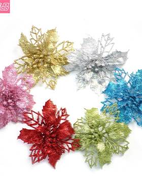 Powdered Christmas flowers tree Xmas decorations 撒粉圣诞花