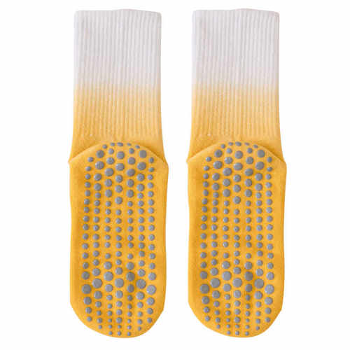 普拉提防滑高帮运动渐变中筒袜子