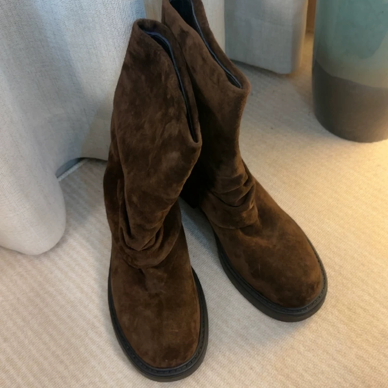 3.5厘米平底头层羊皮中筒靴女鞋S y-686,女鞋,时装靴,淘宝优惠券,粉丝福利购,淘宝优惠卷