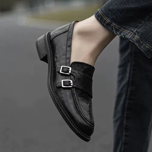 3厘米头层羊皮乐福鞋单鞋A1351