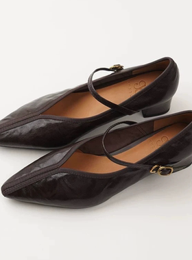 4.5厘米粗跟头层羊皮玛丽珍单鞋女SY538