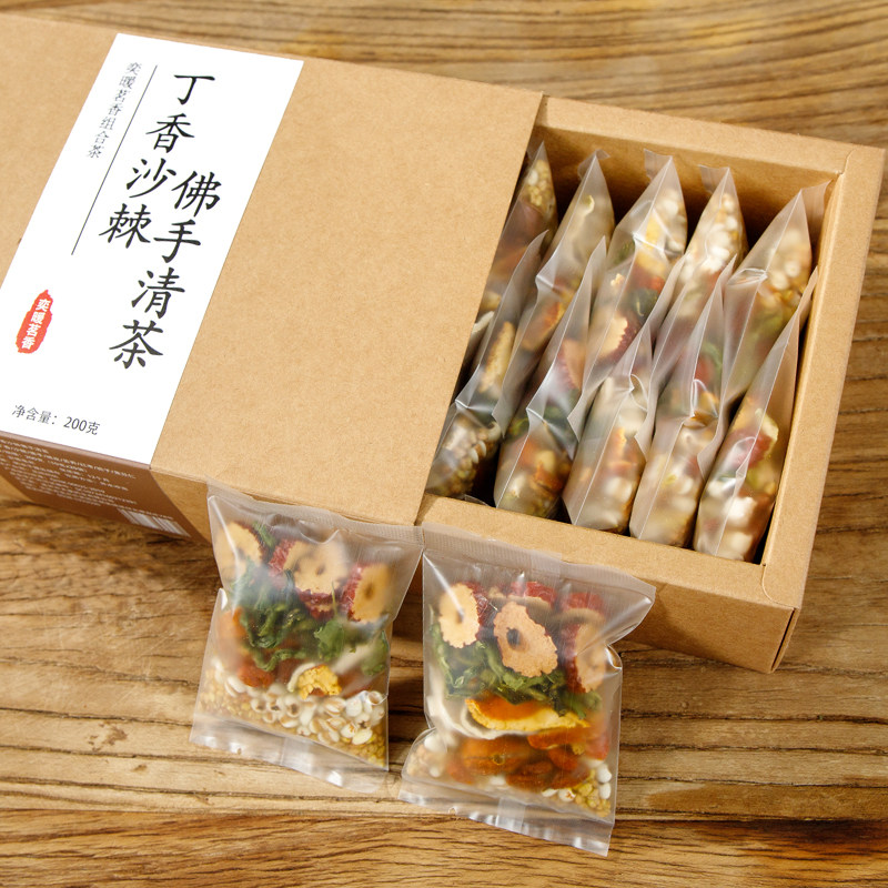 丁香沙棘佛手茶薏米栀子养生花茶