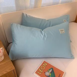 ins纯色枕套一对装 家用网红款 48x74枕头套单人单个枕芯内胆套夏季