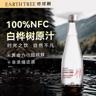 地球树白桦树汁330ml 9瓶NFC植物饮料白桦树新鲜原液整箱装