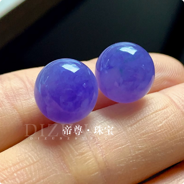 老坑紫罗兰圆珠子单珠茄子散珠