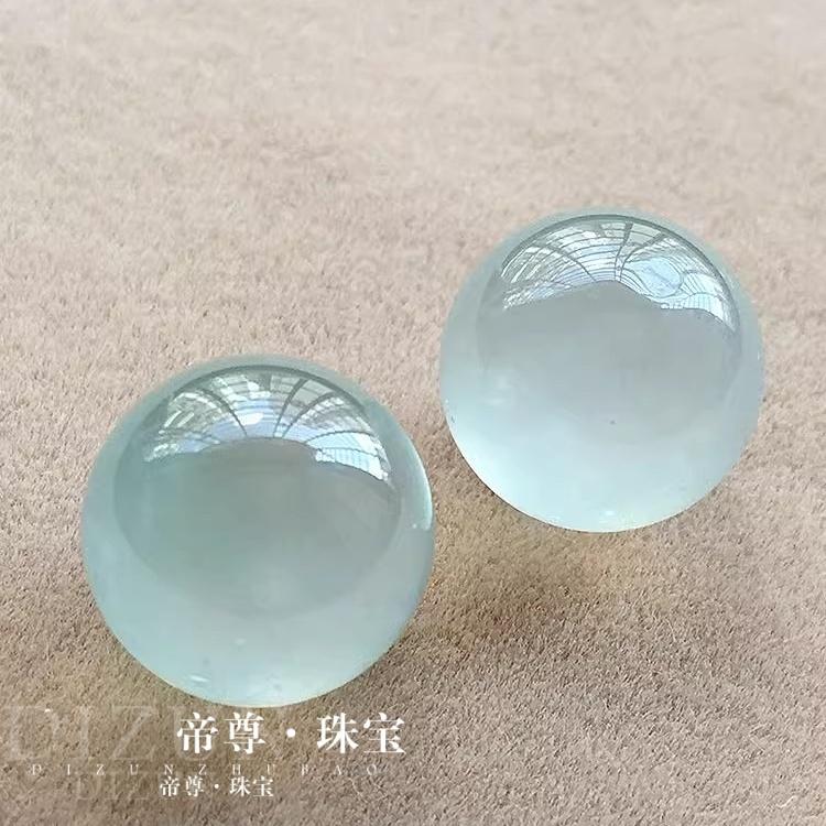 圆珠缅甸天然翡翠老坑冰种单珠