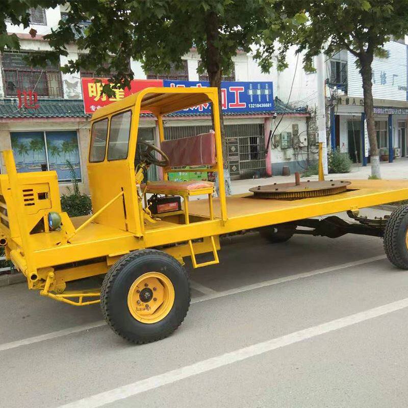 铁路建设拉货放线车 柴油两驱轨道平板车 侧翻隧道维修工具车