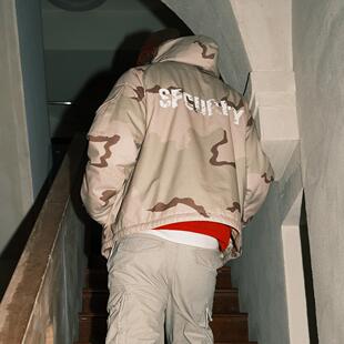 Liberty line24aw军事防化服改良美式街头高领风帽迷彩冲锋棉服