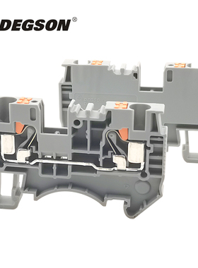 DEGSON高松导轨道式弹簧式接线端子排DS4-01P-1Y-00ZH菲尼克斯PT4