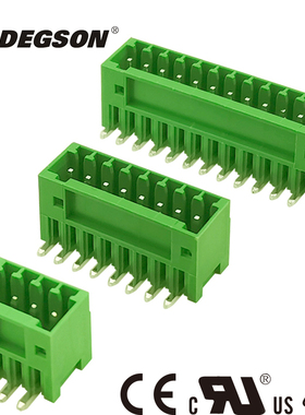 DEGSON高正高松插拔式PCB接线端子15EDGRC-2.5弯针座KF2EDGRC插座