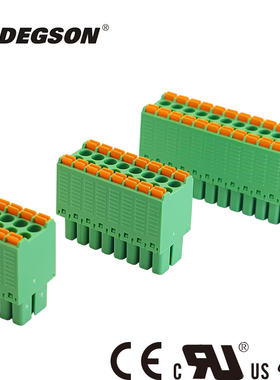 DEGSON高松双排弹簧插拔式PCB接线端子15EDGKNH-3.5-XXP-14-00Z(H