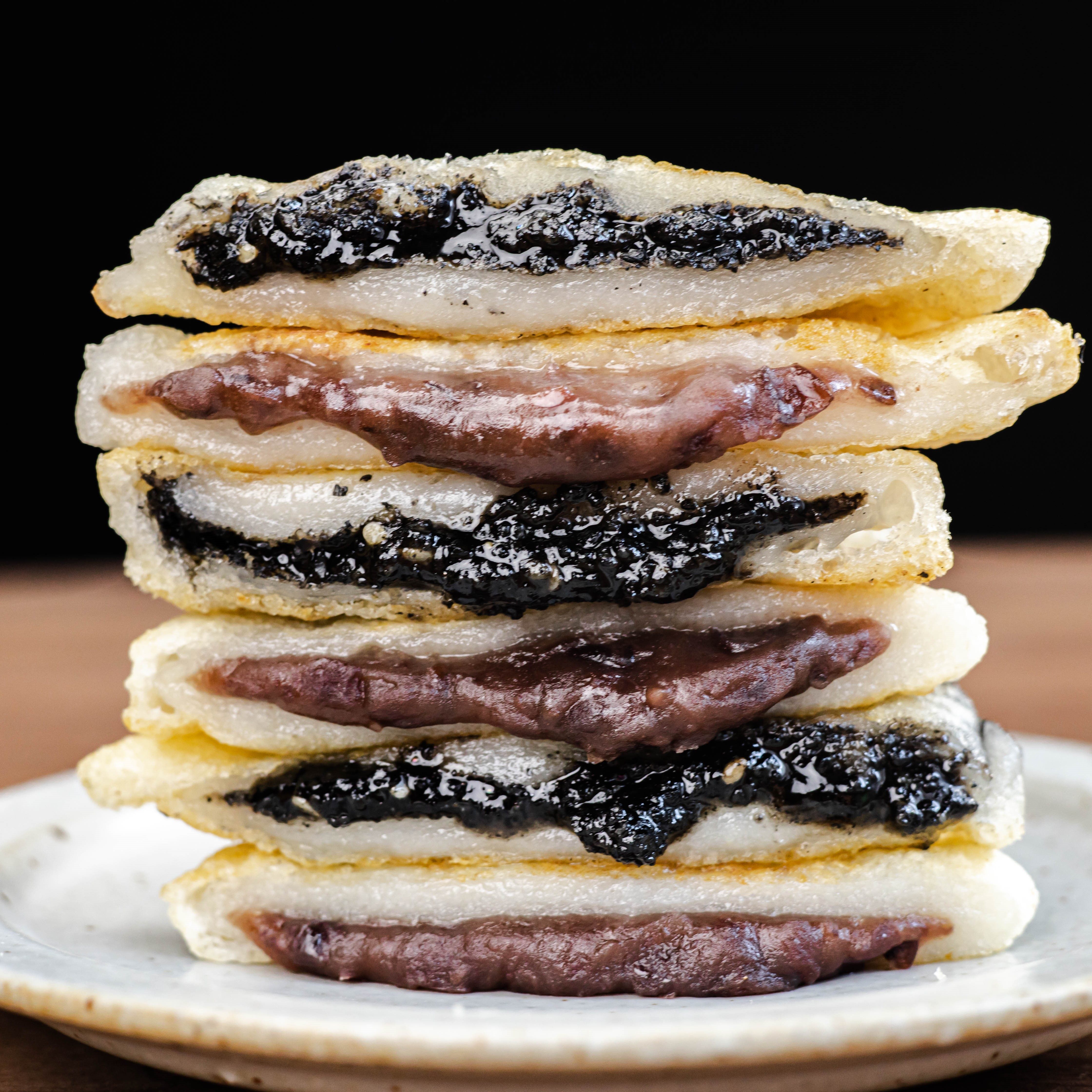 黑芝麻糍粑手工麻糍芝麻味/豆沙味正宗传统特产早餐小吃艾草麻糍