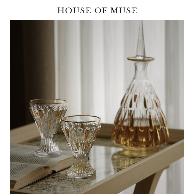 缪斯家 威尼斯中古手工玻璃"极星之塔"酒具套装醒酒器套装酒杯